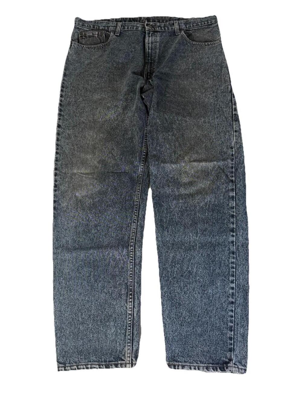 Levi's 550-4865 XX Vintage Black Jeans Acid Wash 40x32 USA Grunge Fits (38x32)